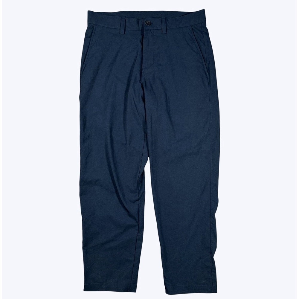 Lululemon Relaxed Tapered Smooth Twill Cropped Navy Blue Trouser Men's 32x27 EUC